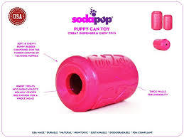 SodaPup Puppy Can Toy Durable Rubber Chew Toy & Treat Dispenser