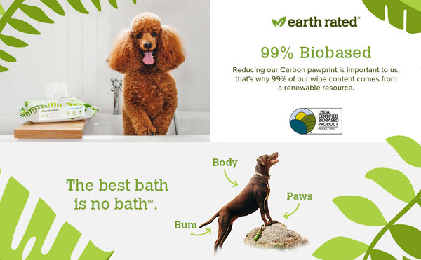 Earth Rated Dog Wipes Lavendel